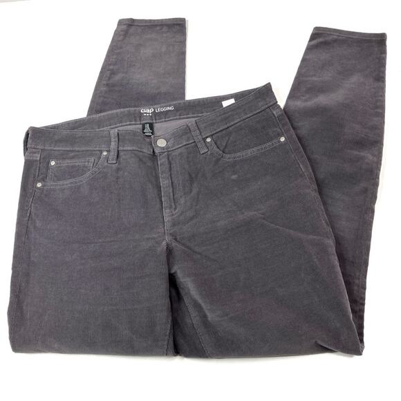 Gap Factory | Gray Corduroy Legging Pants Cotton 12 - Picture 1 of 5